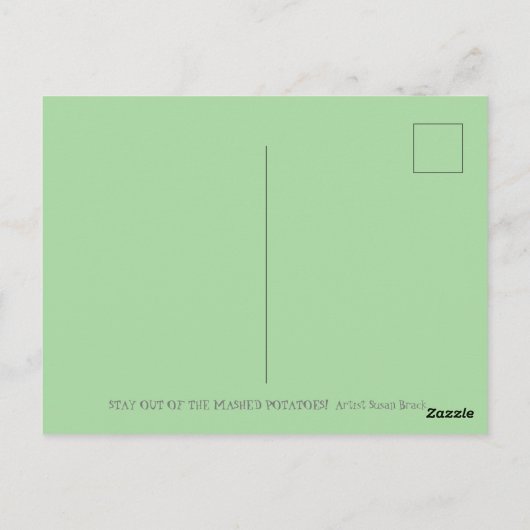 SCHLECHTES JAMBELLING IN PEAS, FUNNY ERNTEDANK MEA POSTKARTE (Rückseite)