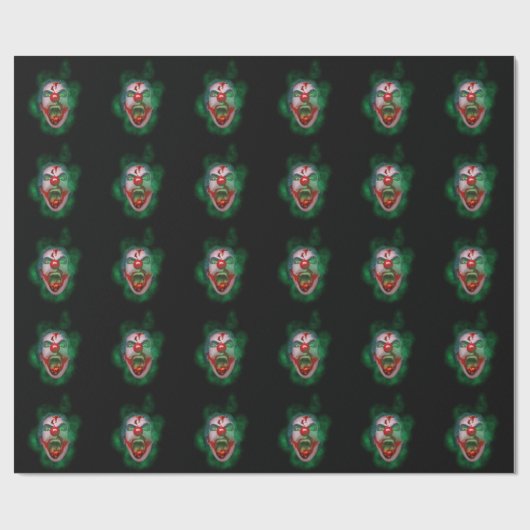 Schlechtes Joker-Clown-Gesicht Geschenkpapier (Flach)