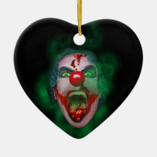 Schlechtes Joker-Clown-Gesicht Keramikornament (Vorne)