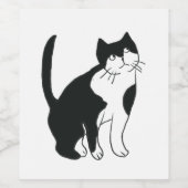 schlechtes Katzenportrait Weinetikett (Einzelnes Label)