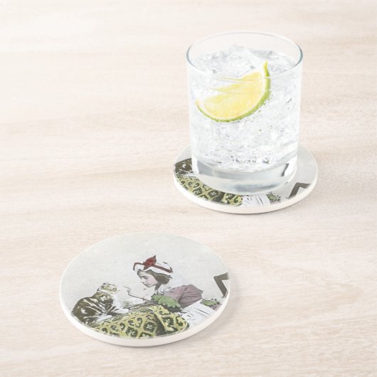 Schlechtes Kitty-viktorianisches Untersetzer (Seite)