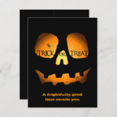 Schlechtes Kürbislaterne-Halloween-Party Einladung (Vorne/Hinten)