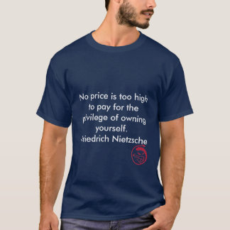 Schlechtes Lächeln, kein Preis ist zu hoch, für zu T-Shirt