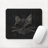 Schlechtes Miezekatze-Schwarzes gotisches Mousepad (Mit Mouse)