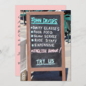 Schlechtes Mittagessen Einladung (Vorne/Hinten)