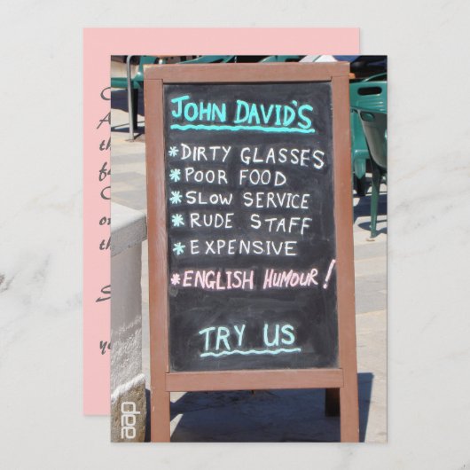 Schlechtes Mittagessen Einladung (Vorne/Hinten)