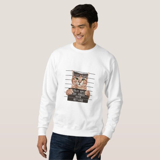 schlechtes niedliches Katzendesign | Katzen lieben Sweatshirt (Vorne ganz)