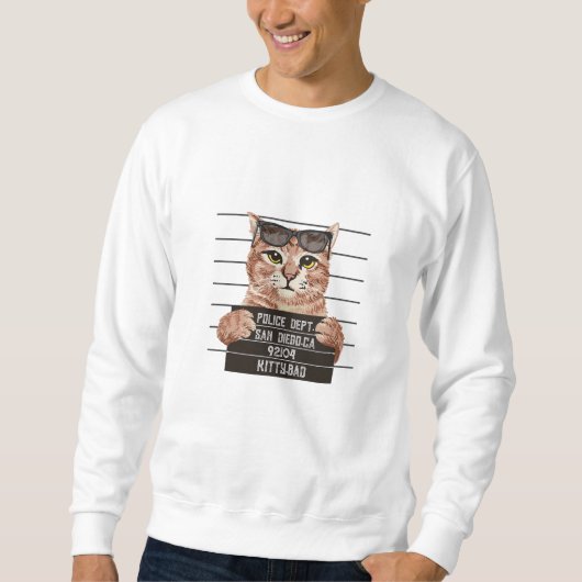 schlechtes niedliches Katzendesign | Katzen lieben Sweatshirt (Vorderseite)
