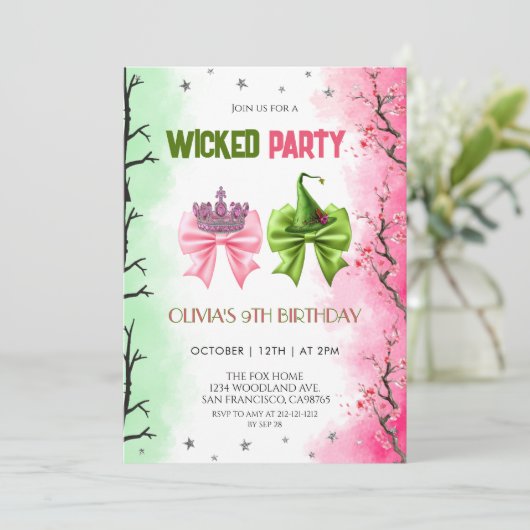 schlechtes Party Geburtstag Einladung (Stehend Vorderseite)