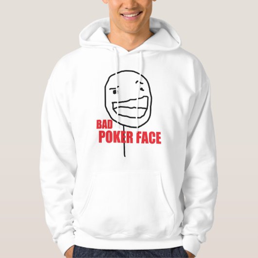 Schlechtes Poker-Gesicht Hoodie (Vorderseite)