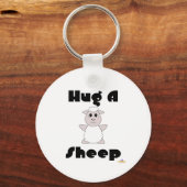 Schlechtes weißes Schaf umarmt ein Schaf Schlüsselanhänger (Vorderseite)