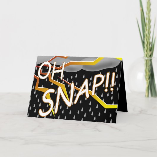 Schlechtes Wetter Stornierung der Begrüßung Karte (Vorderseite)