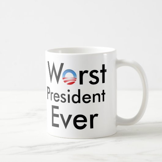 Schlechtester Präsident Ever - Antiobama-Tasse Kaffeetasse (Rechts)