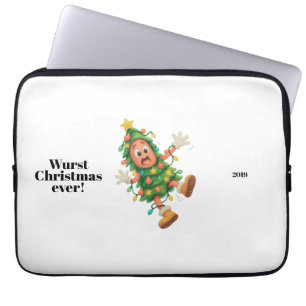 Schlechtestes Weihnachten ever! Lustige Salami  Laptopschutzhülle