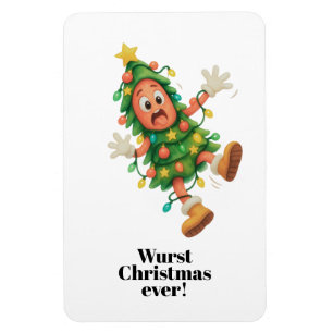 Schlechtestes Weihnachten ever! Lustige Salami Magnet