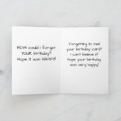 SCHLECHTFEEL, SO SCHLECHT BELADETE GEBURTSKARTE KARTE (Innenseite)