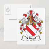 Schlegel Familienwappen Postkarte (Vorne/Hinten)
