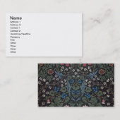 "Schlehdorn" Tapetenentwurf, 1892 Visitenkarte (Vorne/Hinten)