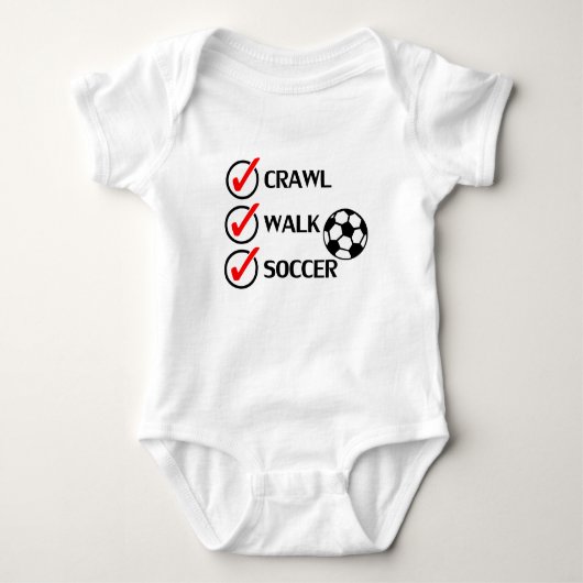 Schleichen-Weg-Fußball Baby Strampler (Vorderseite)
