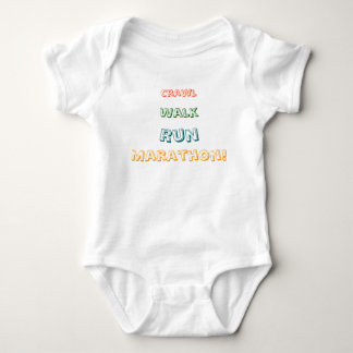 Schleichen, Weg, Lauf, Marathon! Baby Strampler