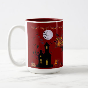 Schleichende Geister des Oktobers maroon Zweifarbige Tasse