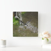 Schleichende Wasserfallenzimmer-Uhr Quadratische Wanduhr (Zuhause)