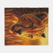 Schleichender Gepard Fleecedecke (Vorderseite (Horizontal))