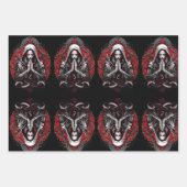 Schleichpriesterin des Schattengartens Geschenkpapier Set (Vorderseite 3)