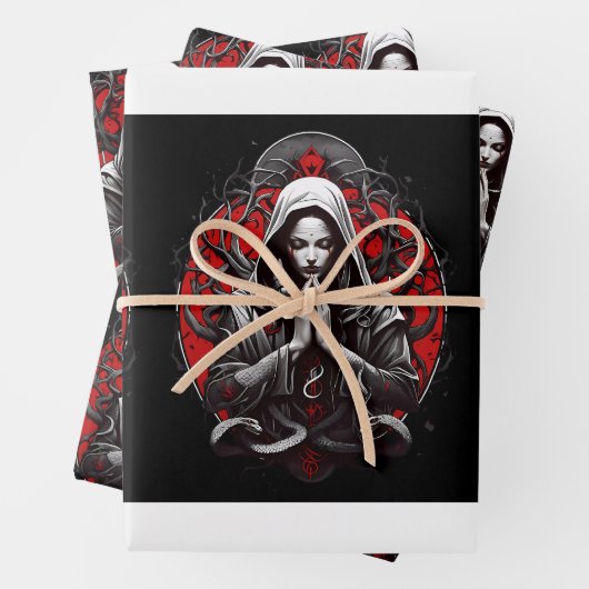 Schleichpriesterin des Schattengartens Geschenkpapier Set (Beispiel)