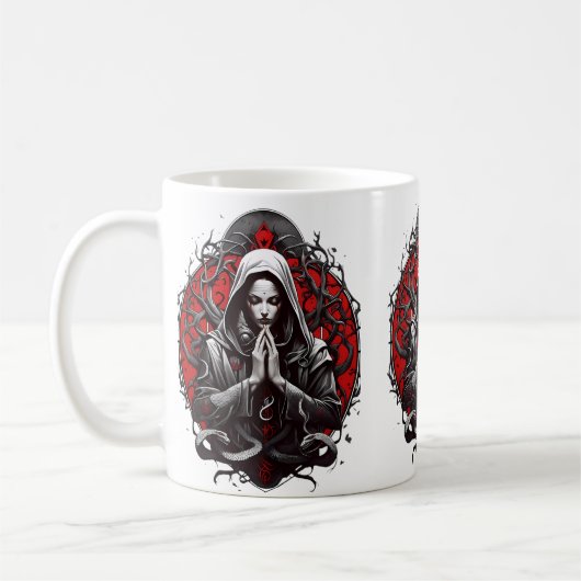 Schleichpriesterin des Schattengartens Kaffeetasse (Links)