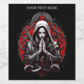 Schleichpriesterin des Schattengartens Weinetikett (Einzelnes Label)