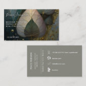 Schleier aus Blättern | Botanisches Design Visitenkarte (Vorne/Hinten)