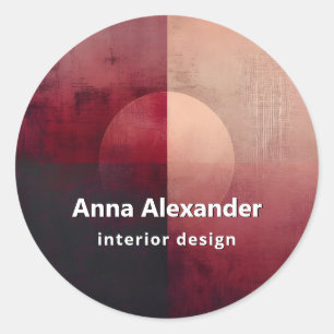 Schleier der Teilung Minimalistisches Design Runder Aufkleber