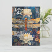Schleier des Lichts | Dragonfly Design Einladung (Stehend Vorderseite)