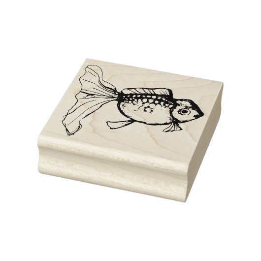 Schleier Schwanz Goldfisch Gummistempel (Stempel)