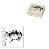 Schleier Schwanz Goldfisch Gummistempel (Stempel)