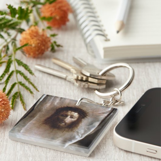 SCHLEIER VERONICA, DAS HEILIGE GESICHT VON JESUS SCHLÜSSELANHÄNGER (Vorderseite rechts)