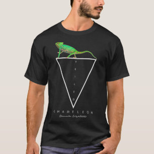 Schleierchamäleon Geometrischer Reptilienhalter T-Shirt