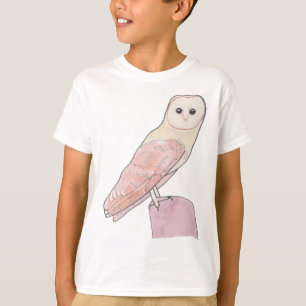 Schleiereule Aquarell Vogelart Vogel Kunst Illustr T-Shirt