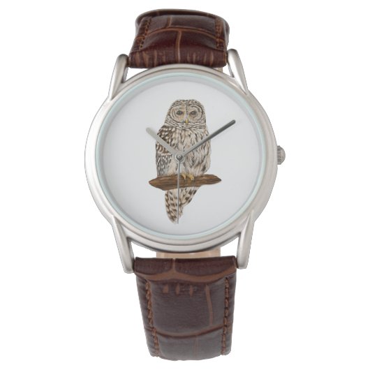 Schleiereule Armbanduhr (Vorderseite)
