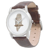 Schleiereule Armbanduhr (Schrägansicht)