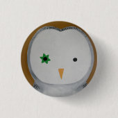 Schleiereule Button (Vorderseite)