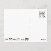 Schleiereule & Frau Postkarte (Rückseite)