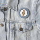 Schleiereule - Geburtstags- oder anderes partythem Button (Beispiel)