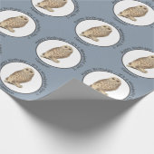 Schleiereule - Geburtstags- oder anderweitig thema Geschenkpapier (Ecke)