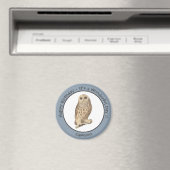 Schleiereule - Geburtstags- oder anderweitig thema Magnet (In Situ (Geschirrspüler))