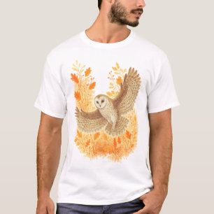 Schleiereule Herbstlaub T-Shirt