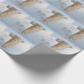 Schleiereule-im Flug Packpapier (Ecke)