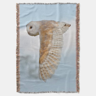 Schleiereule im Flug Wurfdecke Decke