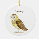 Schleiereule Keramik Ornament (Hinten)